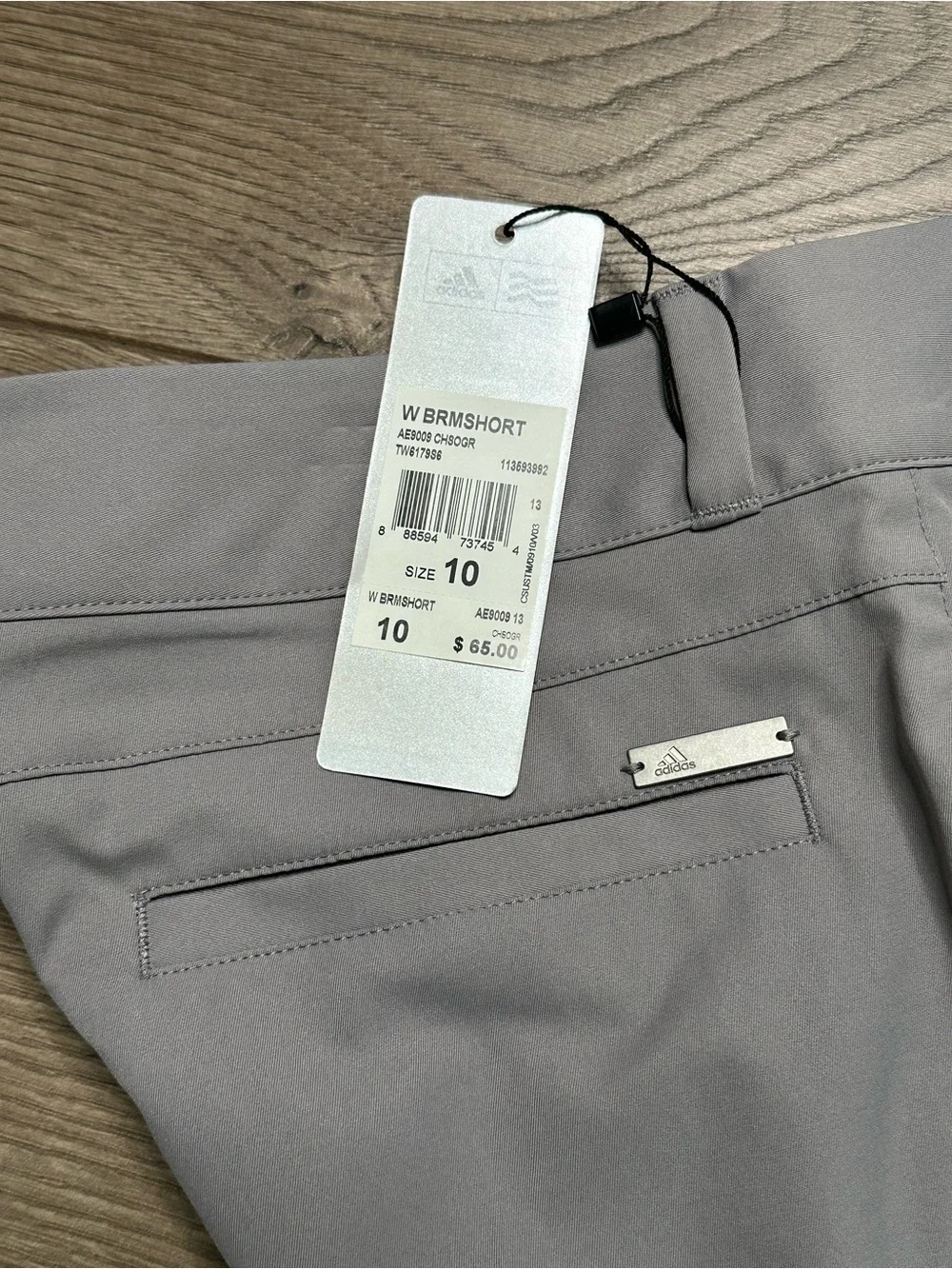 Adidas Mid Rise Bermuda Stretch Golf Shorts Gray Size 10